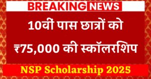 NSP Scholarship 2025 : 10वीं पास छात्रों को ₹75,000 की स्कॉलरशिप