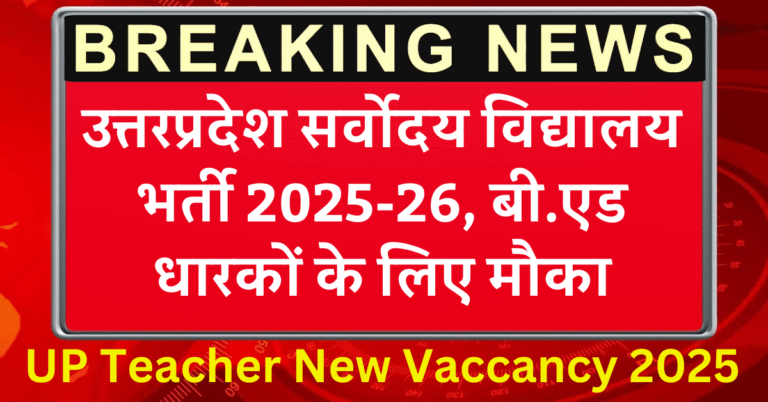 UP Teacher New Vaccancy 2025